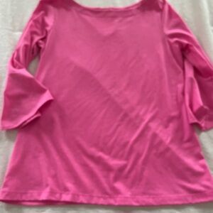 Pink Lilly Pulitzer top with peek a boo back and bell sleeve size S